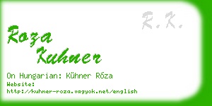 roza kuhner business card
