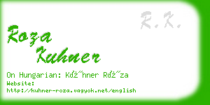 roza kuhner business card